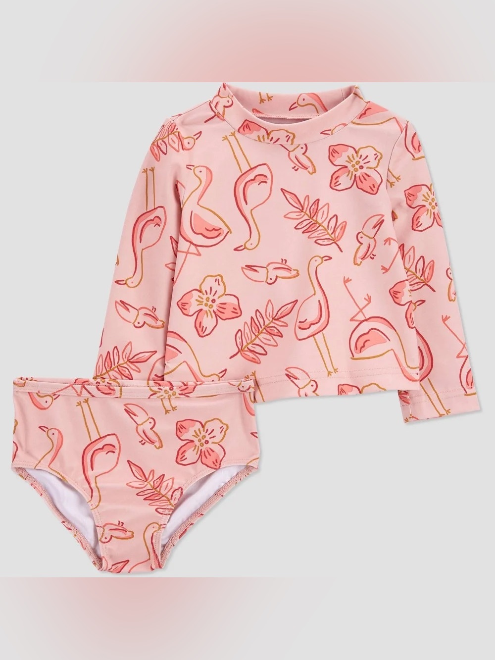 Carter's Just One You® Baby Girls' 2pc Flamingo Rash Guard Set - Pink 18 m. NWOT